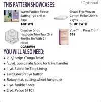 Hexi Tote In Two Sizes - Pattern #2
